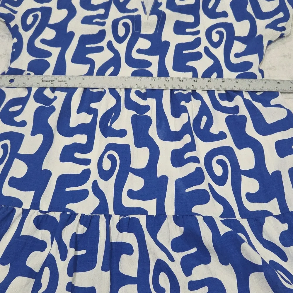 THML adorable Dress In Great Condition. Blue/white Geometric Type Pattern. 💙 - Picture 12 of 12